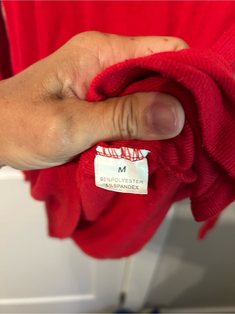 Source Unknown Red Long Sleeve Scoop Neck Top - Picture 3 of 4